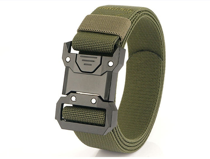 New Quick Release Tactical Release Buckle Braided Elastic Belt Men