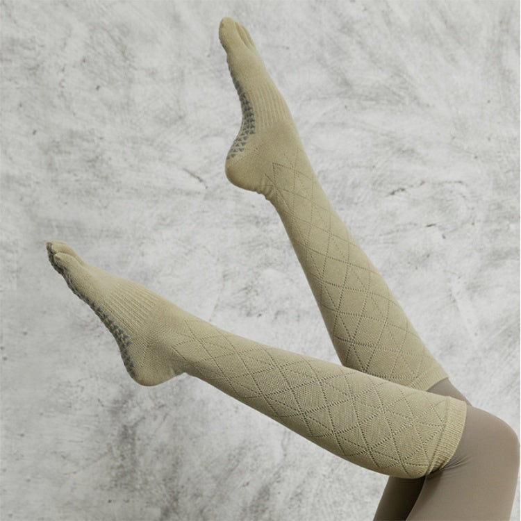 Non-slip Long Stockings Fitness Yoga Pilates Five-finger Sports Socks Women