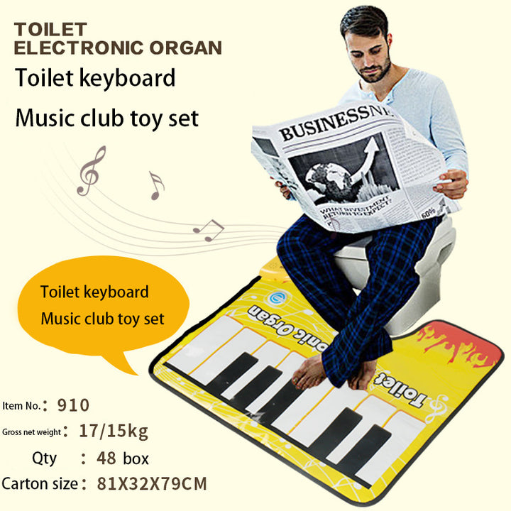 Toilet Electric Organ Touch Play Keyboard Music Singing Toilet Carpet Mat