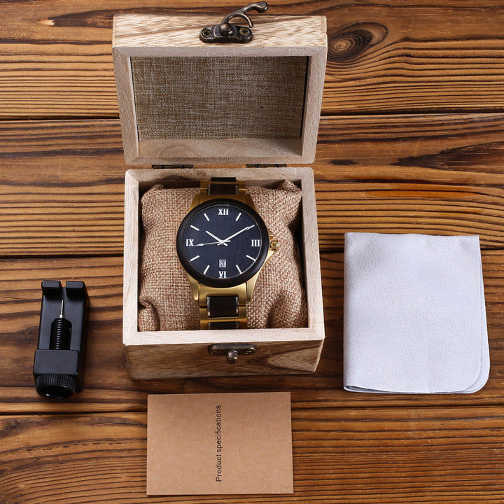 Men Quartz Watch Golden