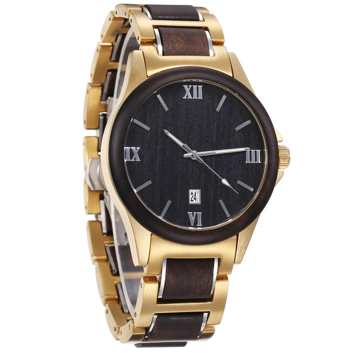 Men Quartz Watch Golden