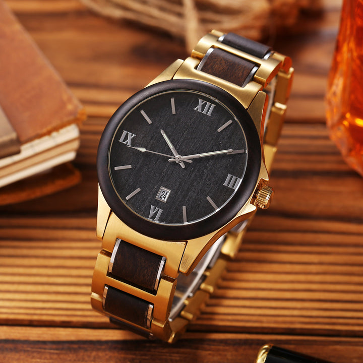 Men Quartz Watch Golden