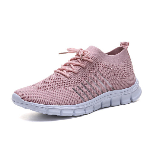 Women's Breathable Sneaker High-cut Lace-up Platform Casual Shoes