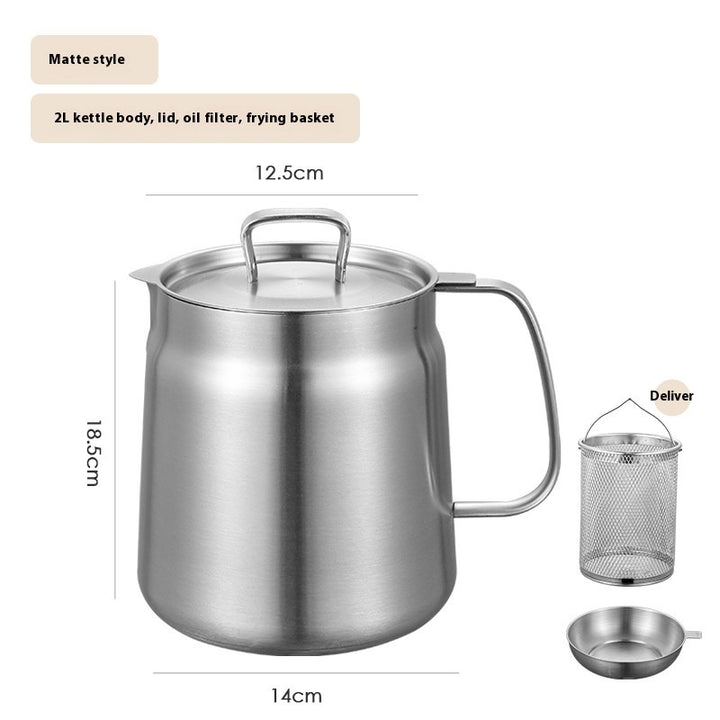 304 Stainless Steel Versatile Oil Filter Vessel Large Capacity With Filter Frying Basket Deep Fryer Separating Grease Separator