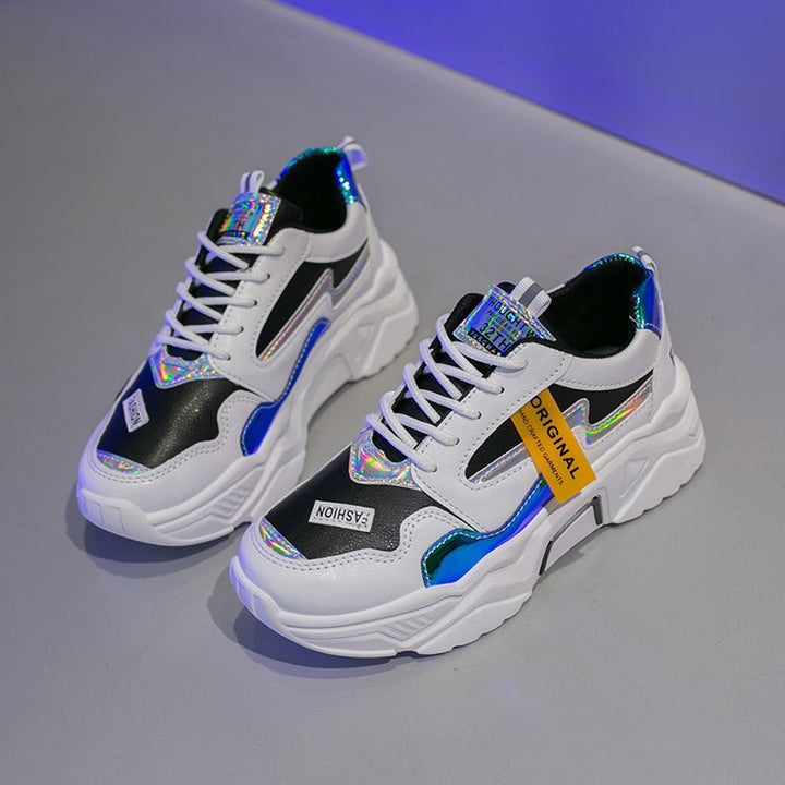 Colorblock platform sneakers