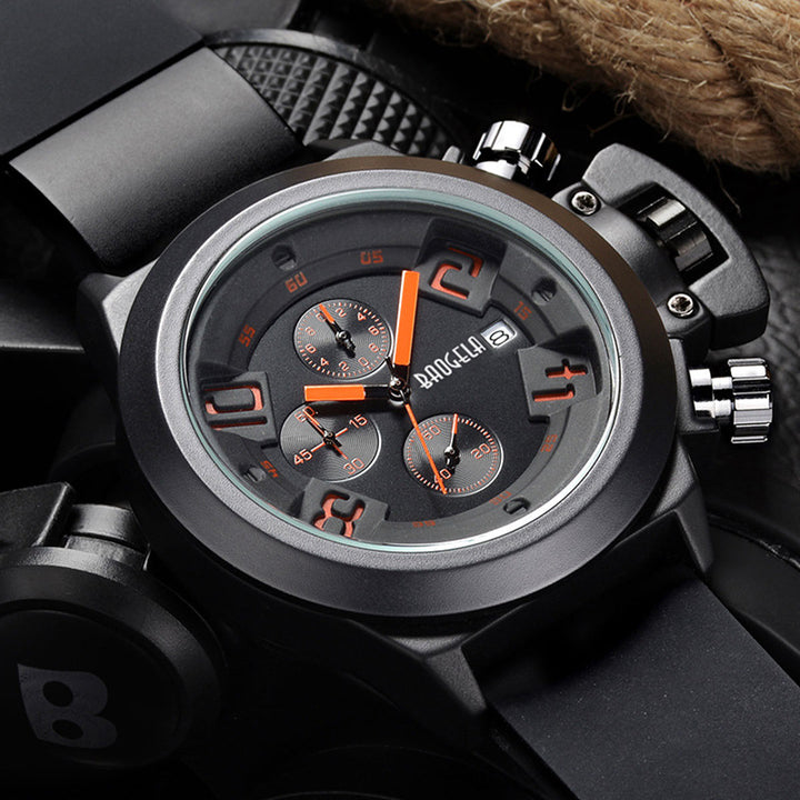 Multifunctional waterproof quartz watch for men