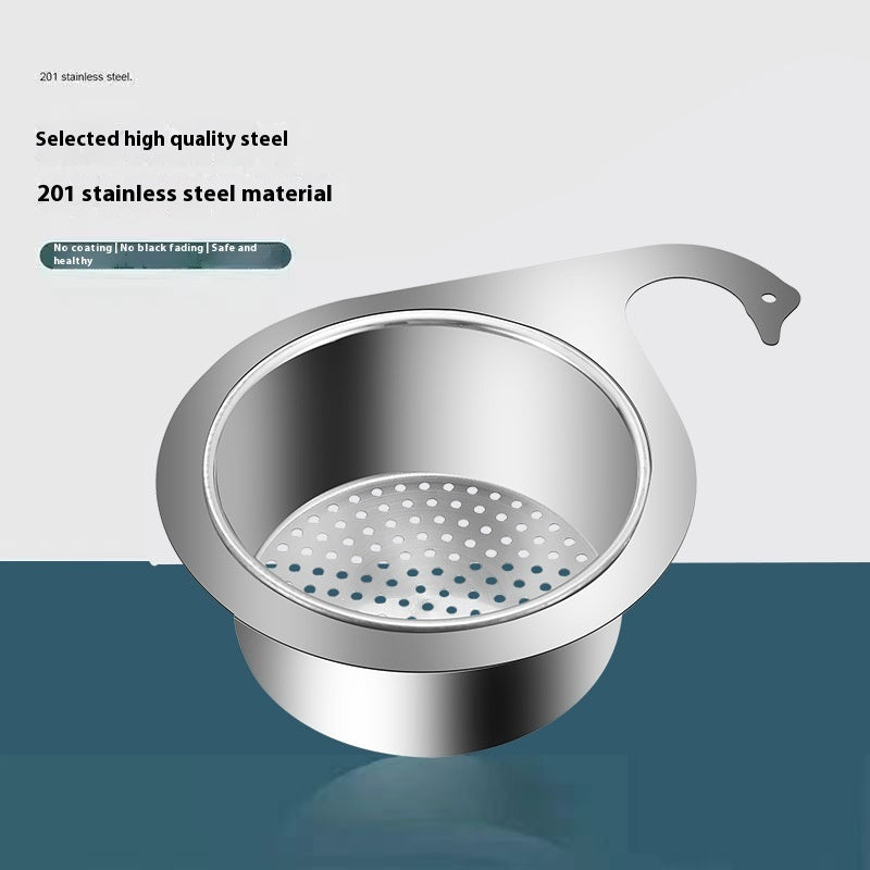 Stainless Steel Swan Drain Basket For Kitchen