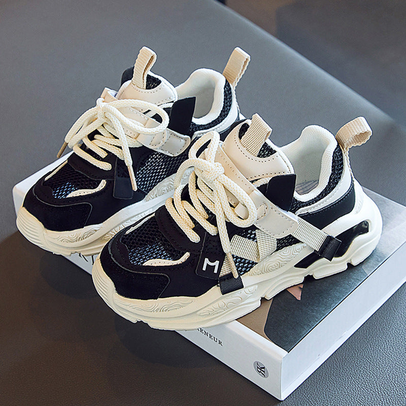 Boys' Fashion Simple Hollow Mesh Sneakers