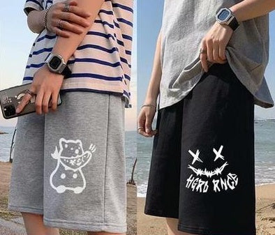 New Casual Pants Men''s Summer Shorts Men''s Korean Trend Loose  Hong Kong Style Straight Sports Pants