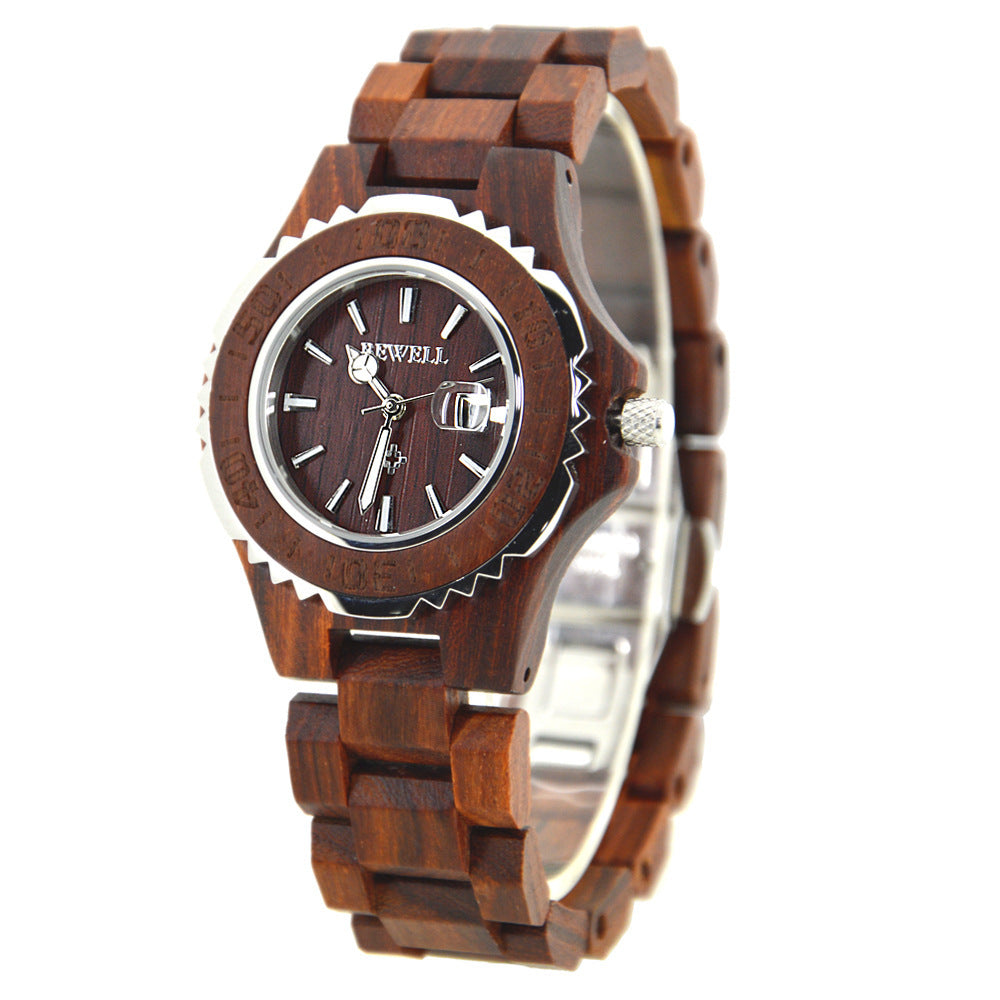 men Wooden quartz watch