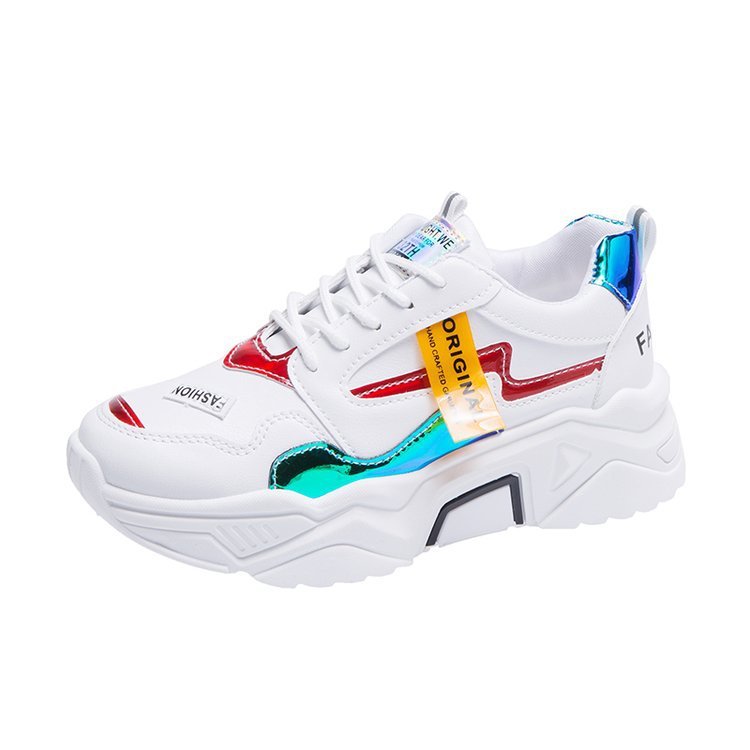 Colorblock platform sneakers