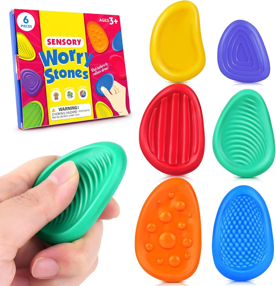 Children's Sensory Stone Texture Soft Worry Stone Children Decompression Toy