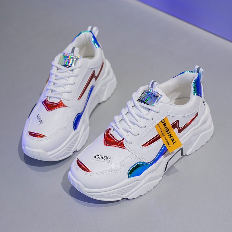 Colorblock platform sneakers