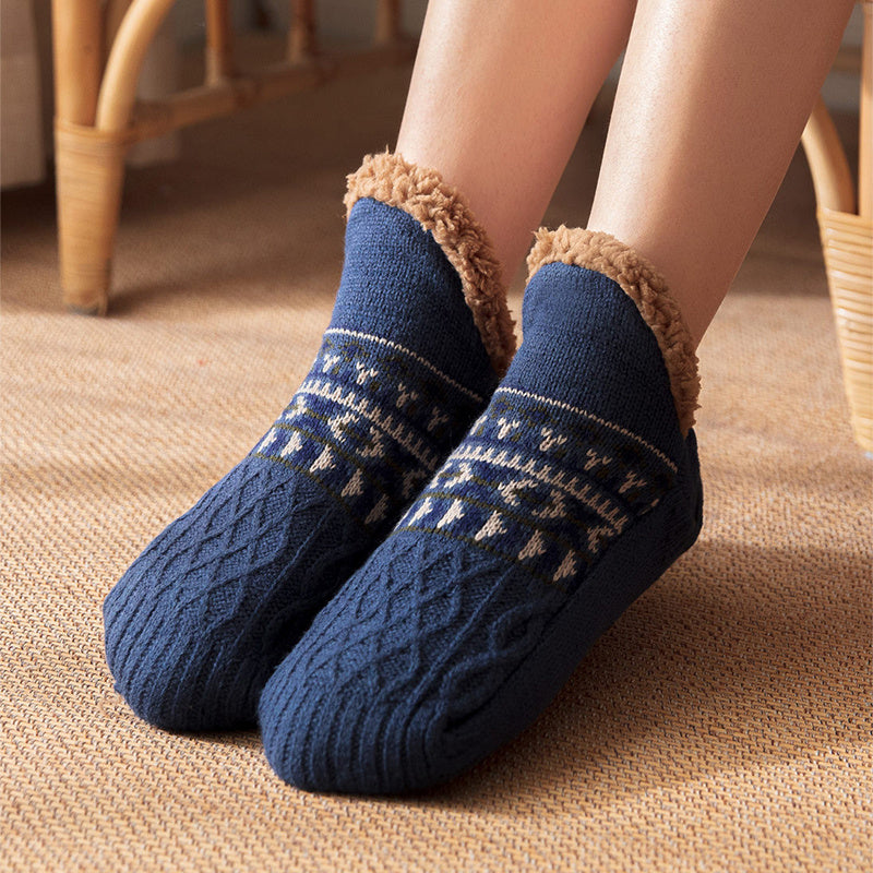 Indoor Home Floor Socks Fall And Winter Warm Non-slip Carpet Socks For Men And Women