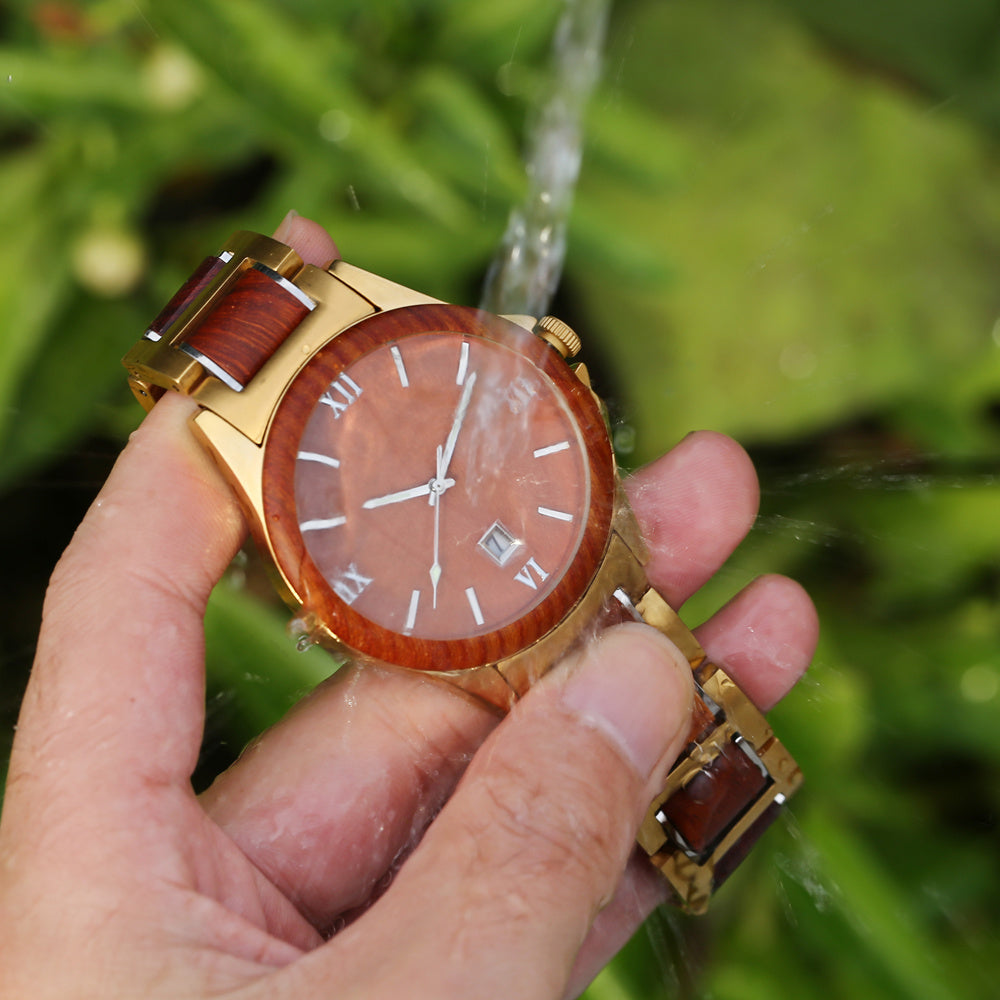 Men Quartz Watch Golden