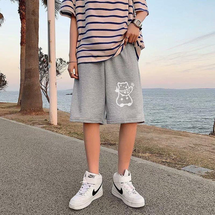 New Casual Pants Men''s Summer Shorts Men''s Korean Trend Loose  Hong Kong Style Straight Sports Pants