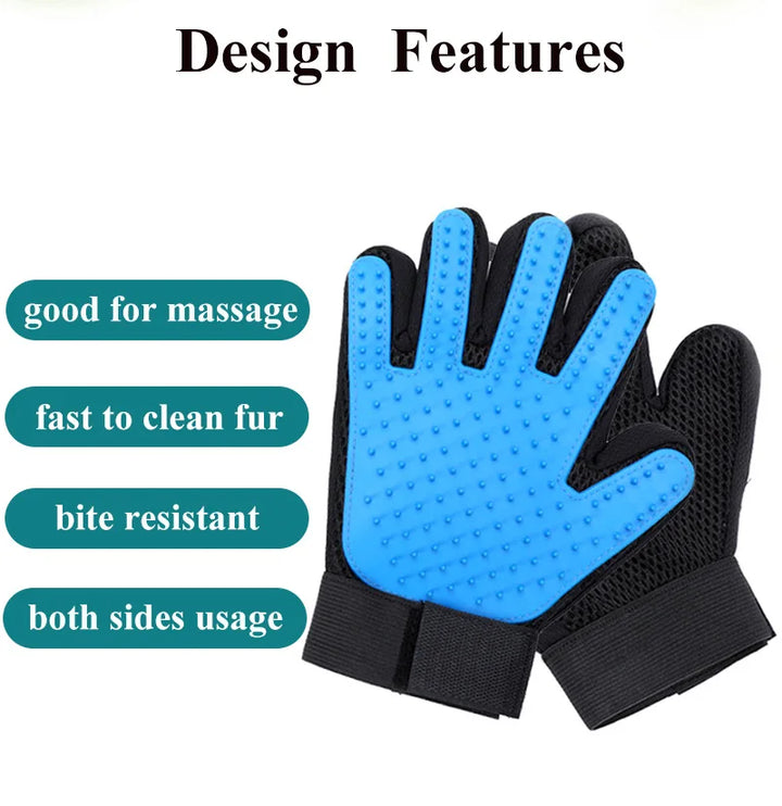 Clean Floating Pet Grooming and Care Gloves Left/Right Hand Massage Bathing Comb for Dogs Remove Hair Brush Pet Supplies