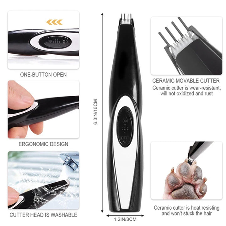 Professional Cat Dog Hair Clipper Grooming Kit Rechargeable Pet Hair Trimmer Shaver Set Animals Hair Cutting Machine Low-Noise