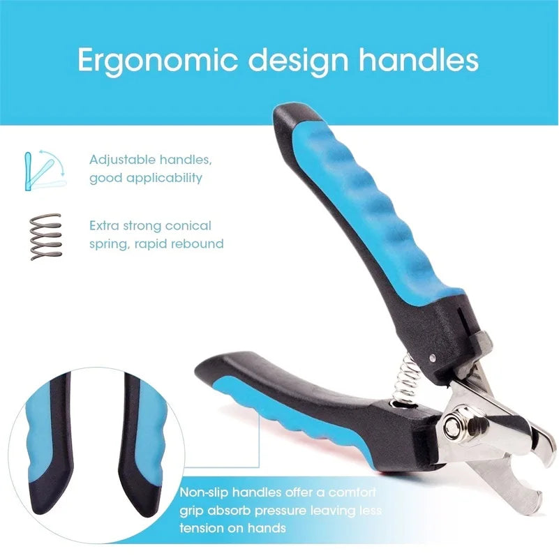 Professional Pet Nail Clipper with Safety Guard  Stainless Steel Scissors Cat Dog for Claw Care Grooming Supplies Size Fits