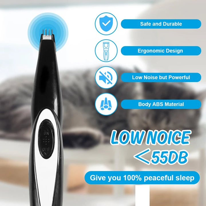 Professional Cat Dog Hair Clipper Grooming Kit Rechargeable Pet Hair Trimmer Shaver Set Animals Hair Cutting Machine Low-Noise