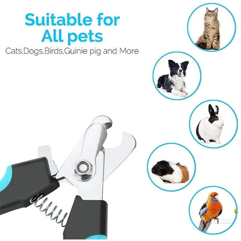 Professional Pet Nail Clipper with Safety Guard  Stainless Steel Scissors Cat Dog for Claw Care Grooming Supplies Size Fits