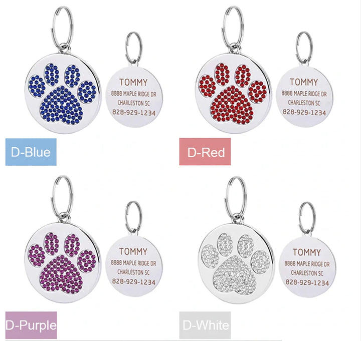 Personalized Dog Tag Stainless Steel Name Engraved ID Tags For Dog Collar Anti-Lost Pet Nameplate Pendant For Pitbull Labrador