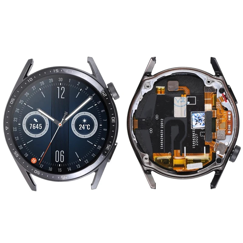 Single Cable AMOLED Screen with Frame For Huawei Watch GT 3 46mm JPT-B29 LCD Display Touch Screen Full Assembly Replacement Part