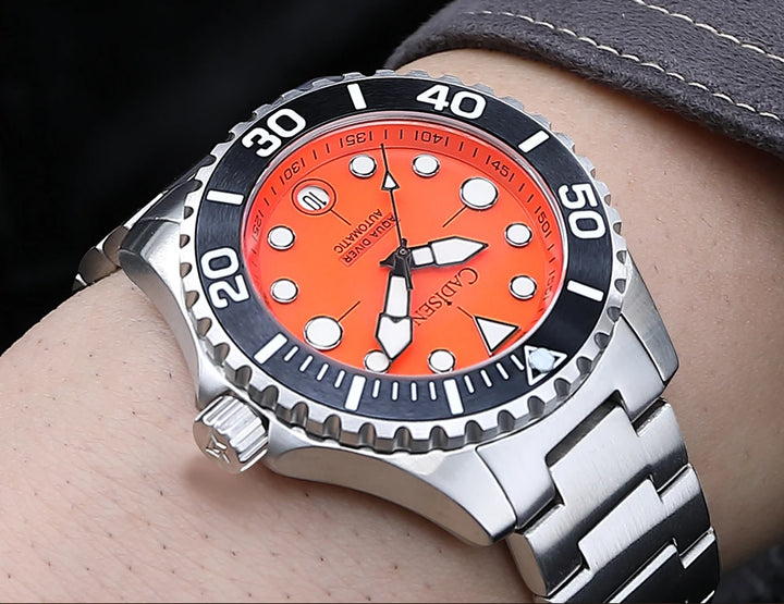 CADISEN AQUA DIVER 2024 New Brand Luxury Men Watches Automatic Watch Japan NH35A 100M Waterproof Luminous Mechanical Wristwatch