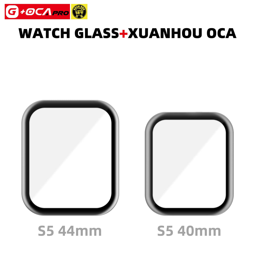 G+OCA Pro OCA Glue Front Glass Lens Cover For Apple Watch Series S1/2/3/4/5/6/SE 38/40/42/44mm Front Cover Screen Replacement