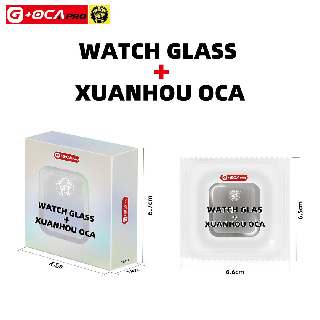 G+OCA Pro OCA Glue Front Glass Lens Cover For Apple Watch Series S1/2/3/4/5/6/SE 38/40/42/44mm Front Cover Screen Replacement