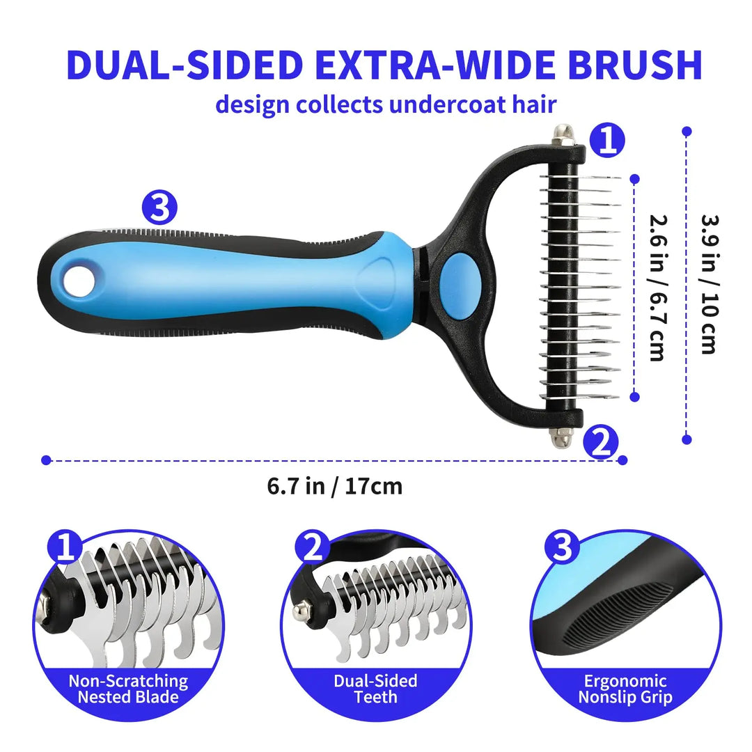 Professional Pet Deshedding Brush Dog Hair Remover Pet Fur Knot Cutter Puppy Cat Comb Brushes Dogs Grooming Shedding Supplies