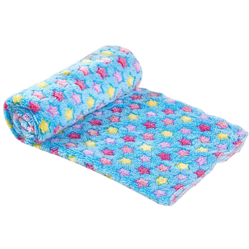 Soft and Fluffy High Quality Pet Blanket Cute Cartoon Pattern Pet Mat Warm and Comfortable Blanket for Cat and Dogs Pet Supplies