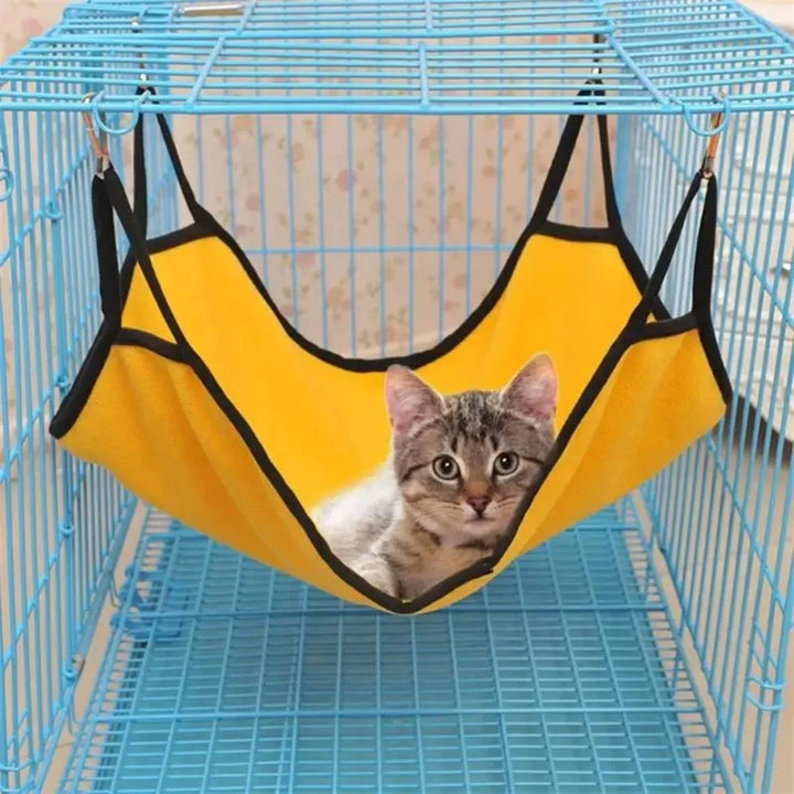 Cat Hammock Bed Hanging Pet Cage Hammock Soft Cat House Cushion Mat Summer Cooling Pet Basket Tapestry Pet Accessories Cat Bed