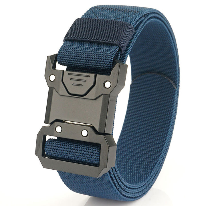 New Quick Release Tactical Release Buckle Braided Elastic Belt Men