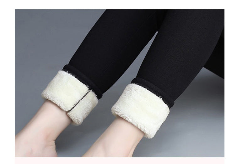 Women's Lamb Wool High Waist Elasticity Leggings