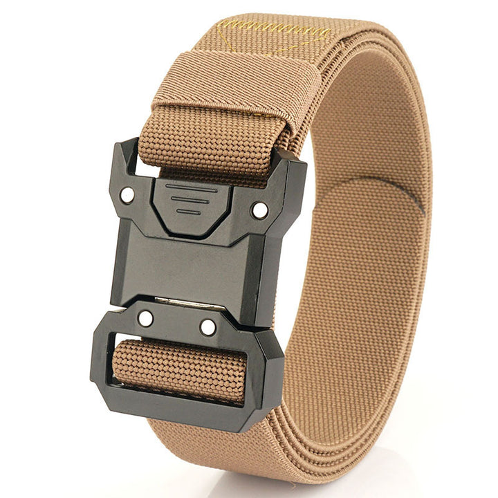 New Quick Release Tactical Release Buckle Braided Elastic Belt Men