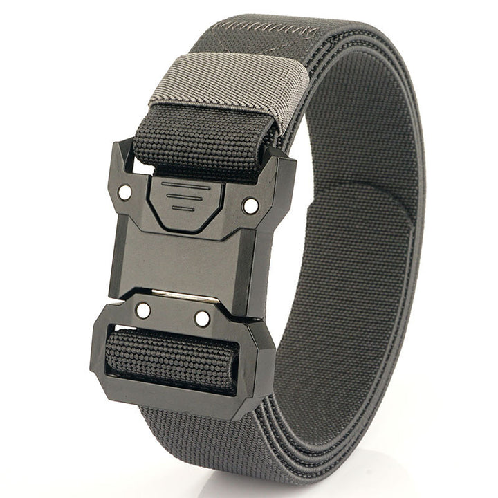 New Quick Release Tactical Release Buckle Braided Elastic Belt Men