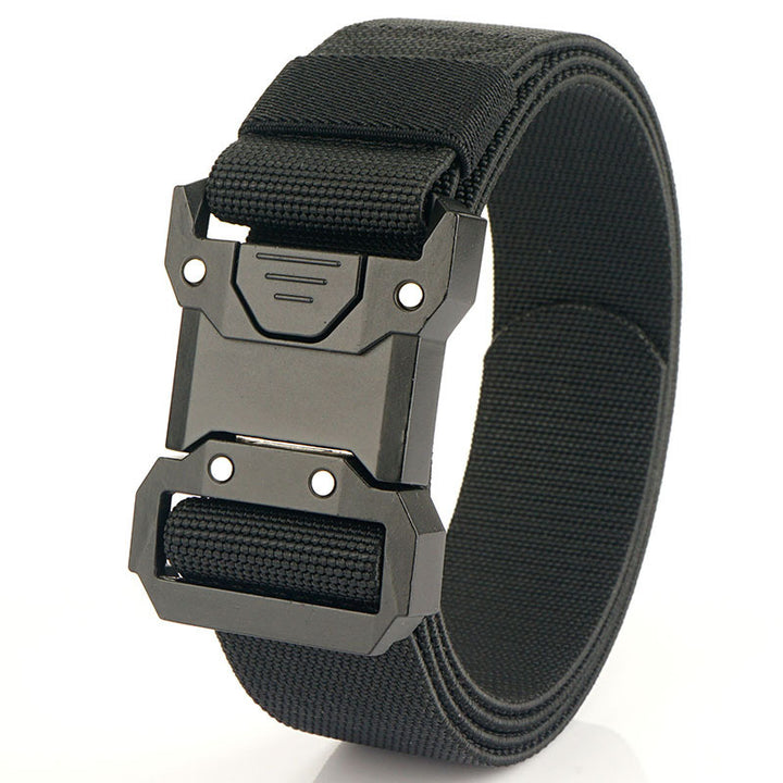 New Quick Release Tactical Release Buckle Braided Elastic Belt Men