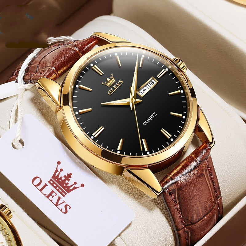 Calendar Waterproof Quartz Watch For Men