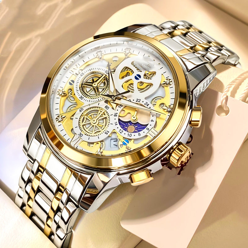 Fashion Single Calendar Quartz Watch Men